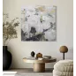 OBRAZ NA PŁÓTNIE Biały Kwiat -B- 90x3,7x90 cm